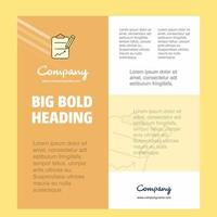 clipboard Business Company Poster Template with place for text and images vector background