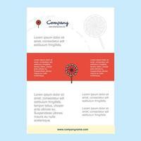 Template layout for Lollypop comany profile annual report presentations leaflet Brochure Vector Background