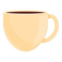 Hot coffee cup icon, cartoon style vector