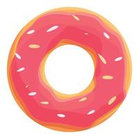 donut icono de postre vector de dibujos animados. azúcar dulce