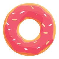 Donut dessert icon cartoon vector. Sweet sugar vector