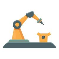 Arm robot factory icon cartoon vector. Industry machine vector