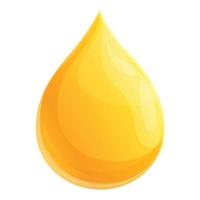 Canola oil drop icon, cartoon style vector