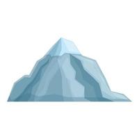 icono de montaña de hielo, estilo de dibujos animados vector