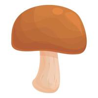 Character mushroom icon cartoon vector. Shiitake food vector