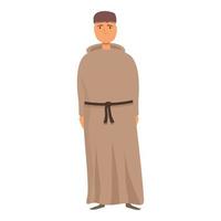 Monk pastor icon cartoon vector. Sage meditate vector