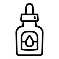 Drop bottle contact lens icon, outline style vector