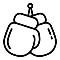 Boxing gloves icon, outline style vector