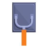 Off breaker switch icon, cartoon style vector