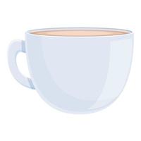 Latte cup icon, cartoon style vector
