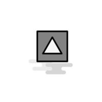 Traingle shape Web Icon Flat Line Filled Gray Icon Vector