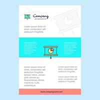 Template layout for Presentation comany profile annual report presentations leaflet Brochure Vector Background