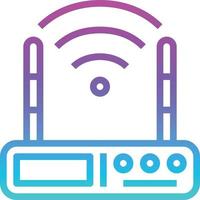 router wireless wifi computer accessory - gradient icon vector
