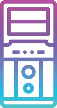 case computer pc cpu accessory - gradient icon vector