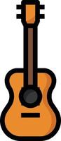 guitar music instrument musical stringed - filled outline icon vector