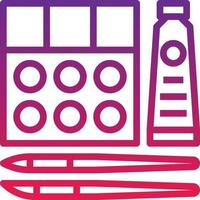 watercolor paintbrush creative palette - gradient icon vector