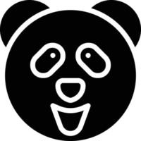 panda mammal bear animal china - solid icon vector