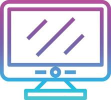 display screen resolution computer accessory - gradient icon vector