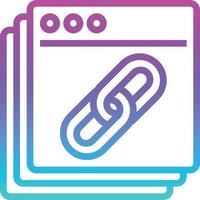 backlink website chain hyperlink seo - gradient icon vector