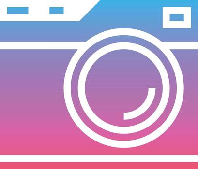camera technology picture interface digital photo camera photograph - gradient solid icon vector