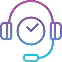 call center support operator time ecommerce - gradient icon vector