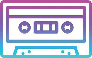 tape music musical instrument - gradient icon vector