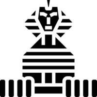 gran esfinge egipto hito esfinge antigua - icono sólido vector