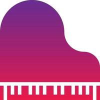 piano music musical instrument - solid gradient icon vector