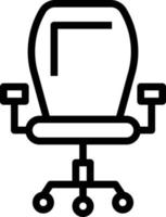 chair computer accessory sit work - outline icon vector