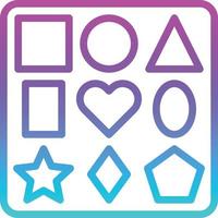 shape sorter block toy baby accessories - gradient icon vector