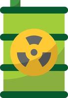 nuclear barrel energy green ecology - flat icon vector