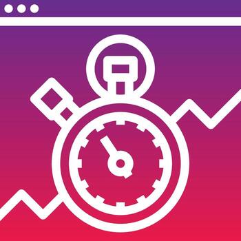 speed page load optimization seo - solid gradient icon vector