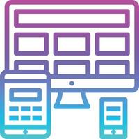 responsive design multiple platform seo - gradient icon vector
