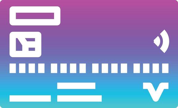 credit card payment debit card banking - solid gradient icon vector