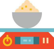 scale measure ingredient cooking kitchen - flat icon vector