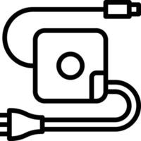 power adapter source computer accessory - outline icon vector