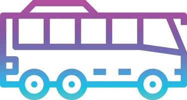 obturador público de transporte en autobús - icono degradado vector