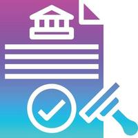 approved document stamp loan banking - solid gradient icon vector