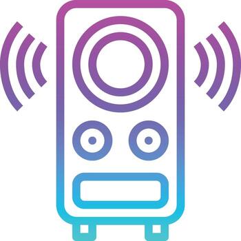 speaker music song computer accessory - gradient icon vector