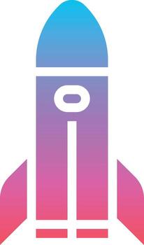 spaceship space transportation - gradient solid icon vector