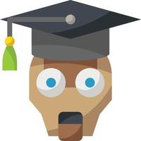 education robot ai artificial intelligence - flat icon vector