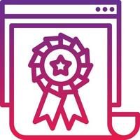 quality content award website seo - gradient icon vector