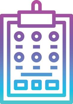 menu coffee cafe list - gradient icon vector