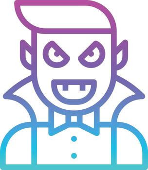 dracula vampire ghost bat halloween - gradient icon vector