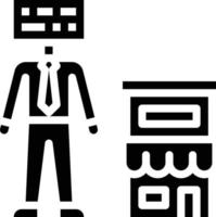 business shop ai artificial intelligence - solid icon vector