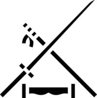 katana samurai blade weapon japan - solid icon vector