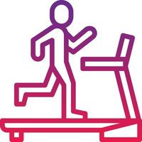 treadmill run running diet nutrition - gradient icon vector