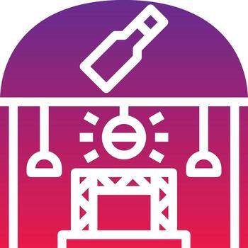 disco pub party floor building - solid gradient icon vector
