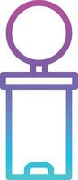 trash bin gabage waste kitchen - gradient icon vector