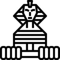 great sphinx egypt landmark sphinx ancient - outline icon vector